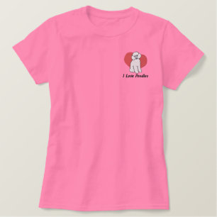 Poodle Liebe Besticktes T-Shirt