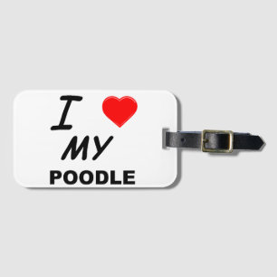 Poodle-Liebe Gepäckanhänger