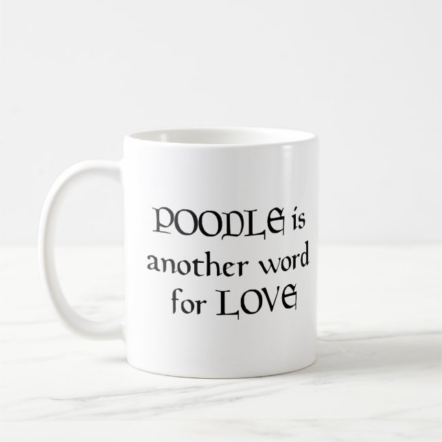 Poodle Liebe Kaffeetasse (Links)