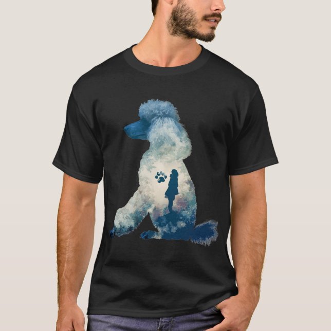 Poodle Love – Double-Exposure Dog & Best Friend T-Shirt (Vorderseite)