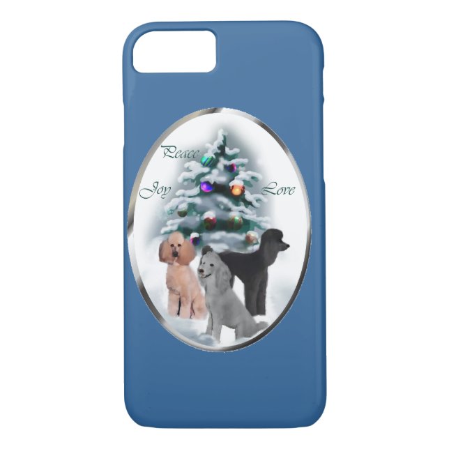 Poodle Lovers Weihnachten Case-Mate iPhone Hülle (Rückseite)