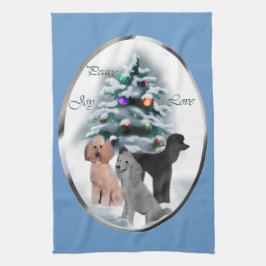 Poodle Lovers Weihnachten Geschirrtuch