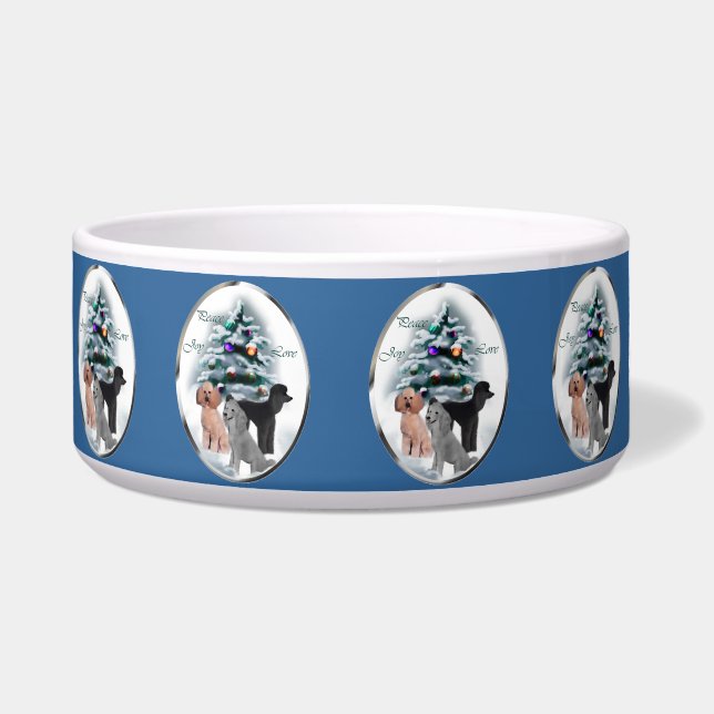 Poodle Lovers Weihnachten Napf (Vorderseite)