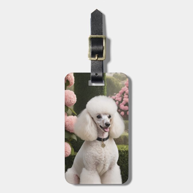 Poodle Luggage Tag Gepäckanhänger (Vorderseite vertikal)