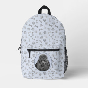 Poodle Malerei Miniaturspielzeug Schwarze Kunst Bedruckter Rucksack