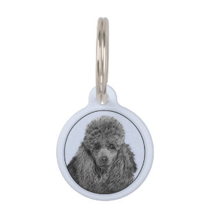 Poodle Malerei Miniaturspielzeug Schwarze Kunst Haustiermarke