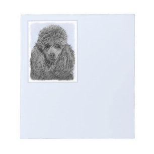 Poodle Malerei Miniaturspielzeug Schwarze Kunst Notizblock