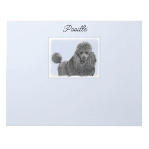 Poodle Malerei Miniaturspielzeug Schwarze Kunst Notizblock