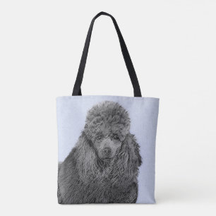 Poodle Malerei Miniaturspielzeug Schwarze Kunst Tasche