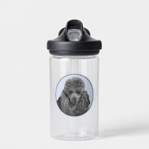 Poodle Malerei Miniaturspielzeug Schwarze Kunst Trinkflasche