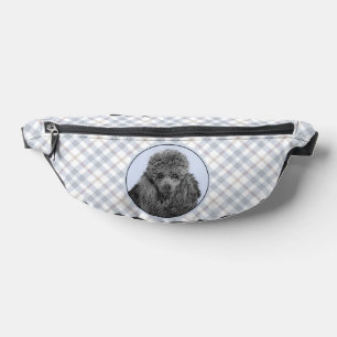 Poodle Malerei Miniaturspielzeug Schwarzer Haustie Bauchtasche