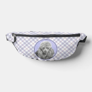 Poodle Malerei Miniaturspielzeug Silbergrauer Hund Bauchtasche