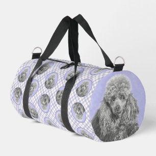 Poodle Malerei Miniaturspielzeug Silbergrauer Hund Duffle Bag
