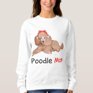 Poodle Mama Dog Bandana Pet Lover Geschenk Frauen Sweatshirt