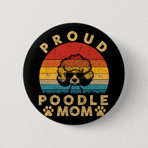 Poodle Mama gibt mir Liebe meine Hunde Mama Mama M Button