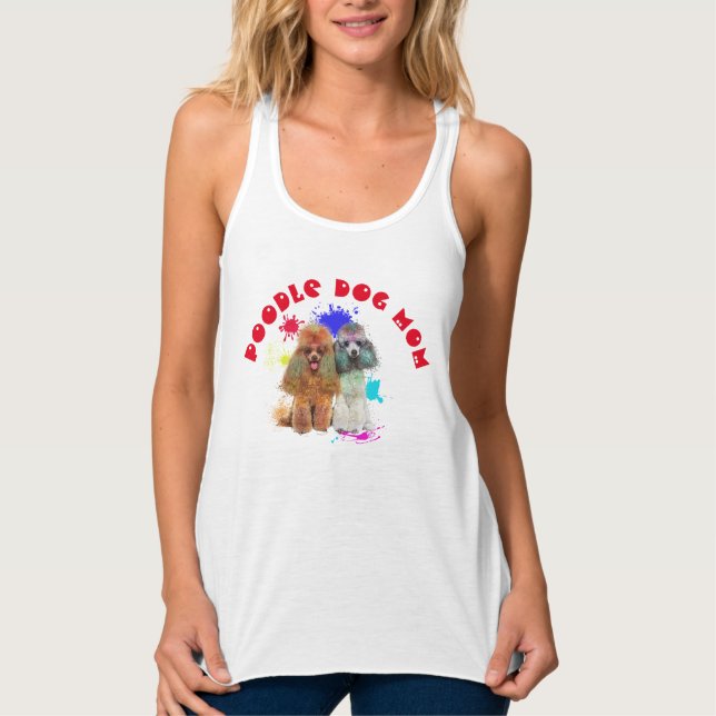 Poodle Mama Hund Lover Beste Hunde Mama je Tank Top (Vorderseite)