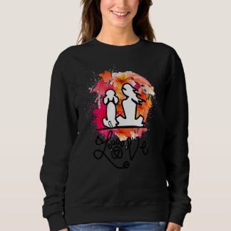 Poodle Mama und Poodle Liebhaber farbenfroh Sweatshirt