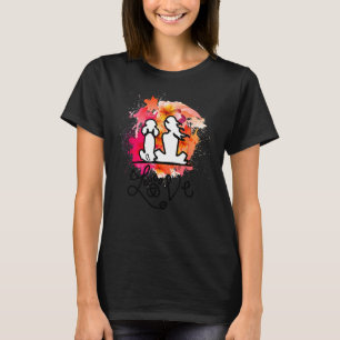Poodle Mama und Poodle Liebhaber farbenfroh T-Shirt