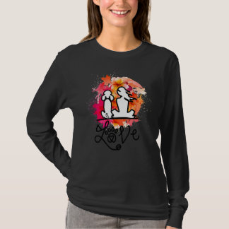 Poodle Mama und Poodle Liebhaber farbenfroh T-Shirt