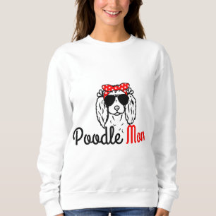 Poodle Mama Vintag Funny Niedlich Dog Poodle Mama  Sweatshirt