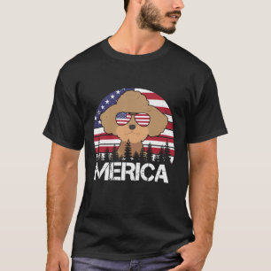 Poodle Merica 4. Juli Hundeshirt Funny T-Shirt