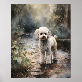 Poodle mignon Poodé Art Imprimer Poster