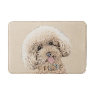 Poodle Miniatur Spielzeug Apricot Cream Brown Dog  Badematte