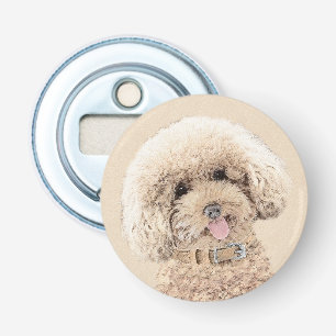 Poodle Miniatur Spielzeug Apricot Cream Brown Dog  Flaschenöffner