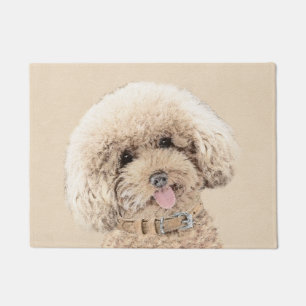 Poodle Miniatur Spielzeug Apricot Cream Brown Dog  Fußmatte
