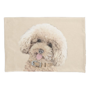 Poodle Miniatur Spielzeug Apricot Cream Brown Dog  Kissenbezug