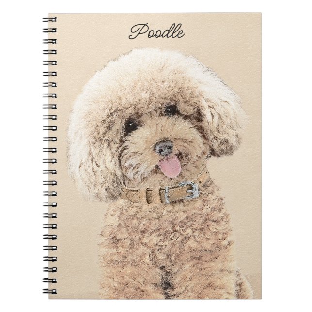 Poodle Miniatur Spielzeug Apricot Cream Brown Dog  Notizblock (Vorderseite)