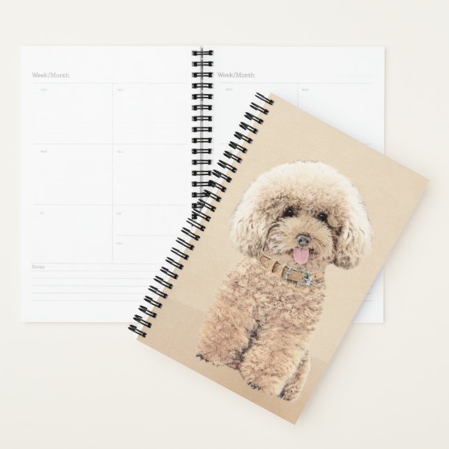 Poodle Miniatur Spielzeug Apricot Cream Brown Dog  Planer (Anzeige)