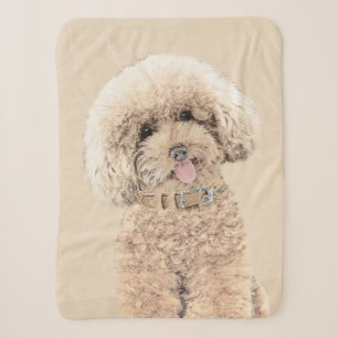 Poodle Miniatur Spielzeug Apricot Cream Brown Dog  Sherpadecke