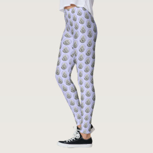 Poodle Miniatur Spielzeug Silver Gray Blue Hund Ku Leggings