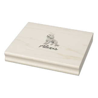 Poodle-Monochrom Gummistempel