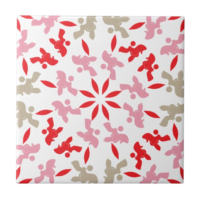 Poodle Muster Fliese (Vorderseite)