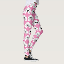 Poodle Muster Niedlich rosa Leggings