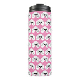 Poodle Muster Niedlich rosa Thermosbecher