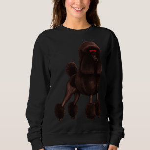 Poodle Muster White Sweatshirt