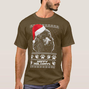Poodle Niedlich Happy Holidays Weihnachten T-Shirt