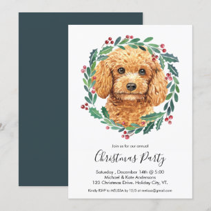 Poodle Niedlich Hund Elegantes Party Kraut Einladung