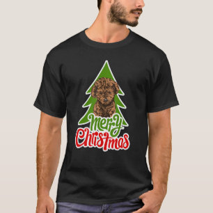 Poodle niedlicher Weihnachtshund T-Shirt