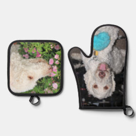 Poodle Ofenhandschuh & Topflappen-Set