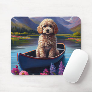 Poodle on a Paddle: Ein Landschaftliches Abenteuer Mousepad