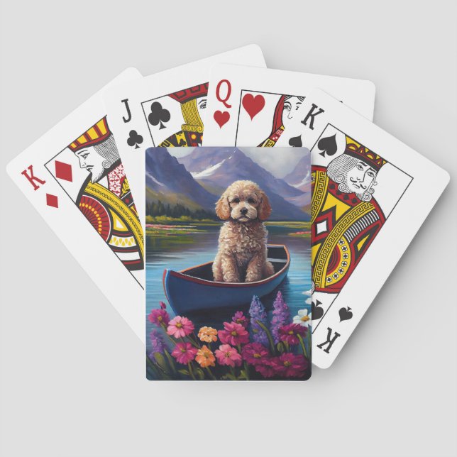 Poodle on a Paddle: Ein Landschaftliches Abenteuer Spielkarten (Rückseite)