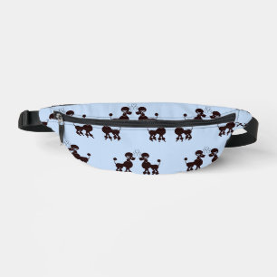 Poodle Pair blauer Hintergrund Bauchtasche