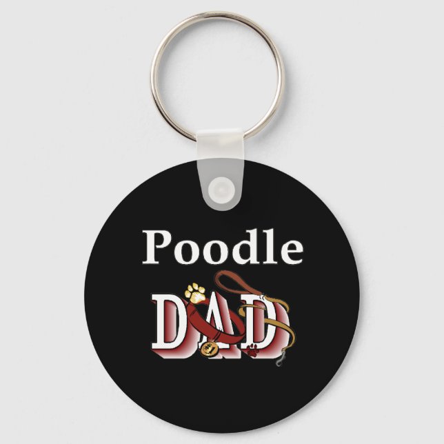 Poodle Papa Schlüsselanhänger (Vorderseite)