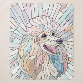 Poodle - pastellfarbene Mosaik Sherpadecke