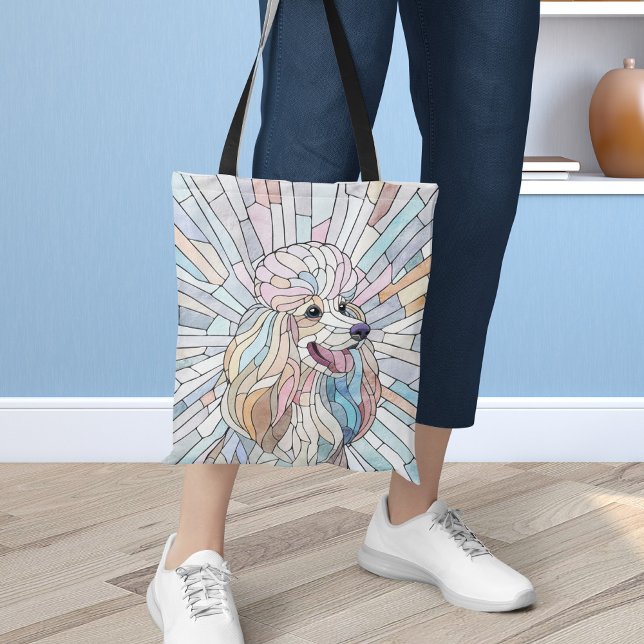 Poodle - pastellfarbene Mosaik Tasche (Von Creator hochgeladen)