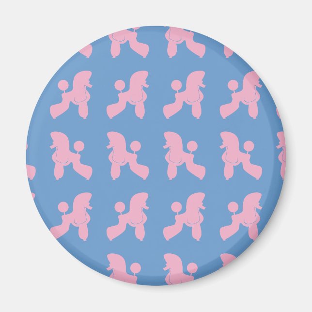 Poodle Patern Muster Pudel Magnet (Vorne)